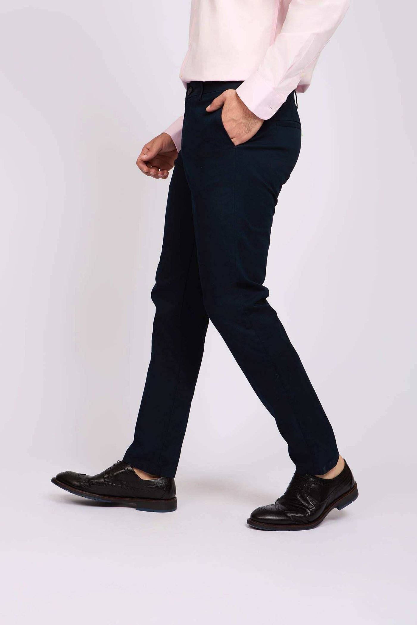 Men Regular Fit Pant - Navy