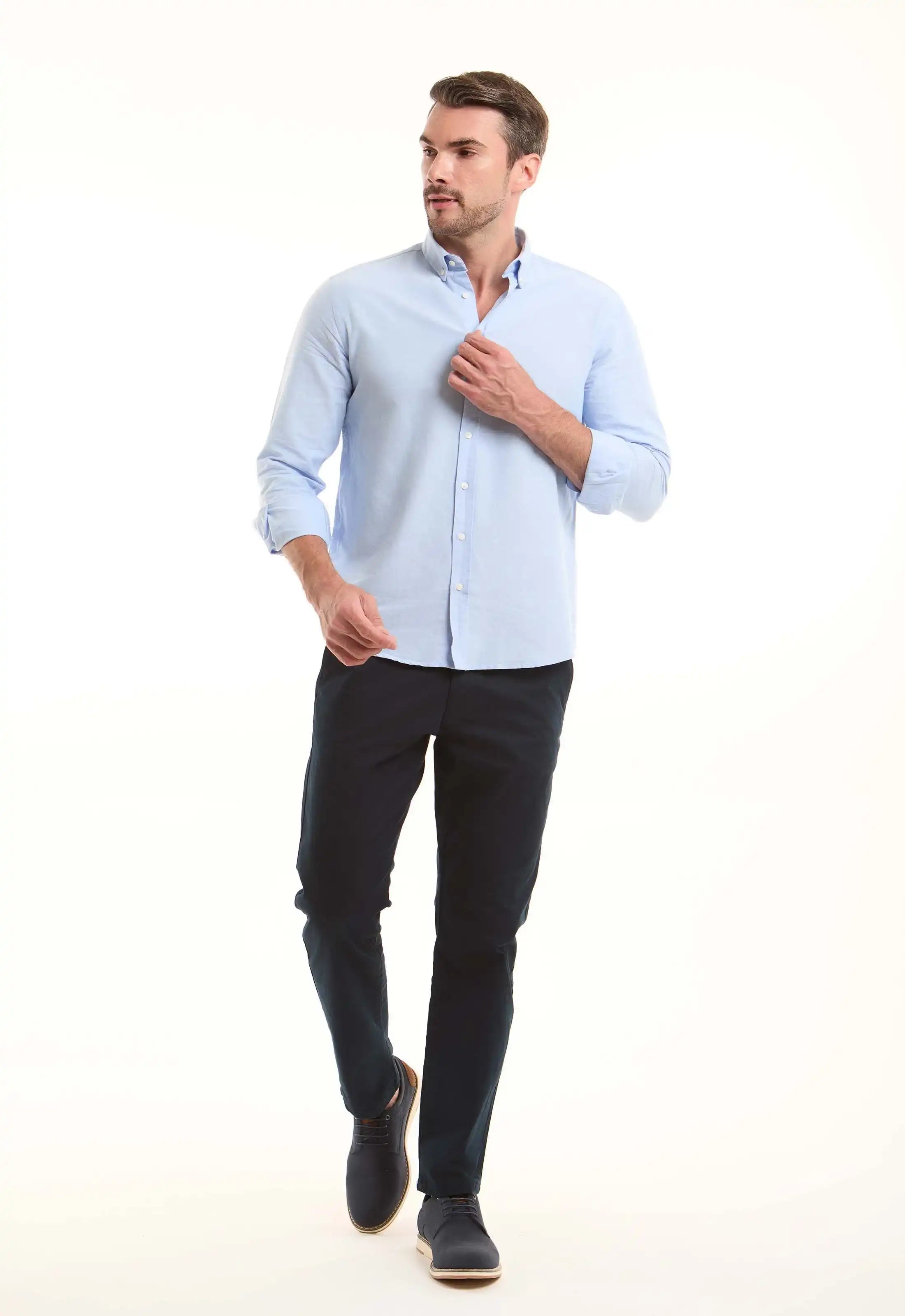 Stretch Cotton Tapered Chinos Pants