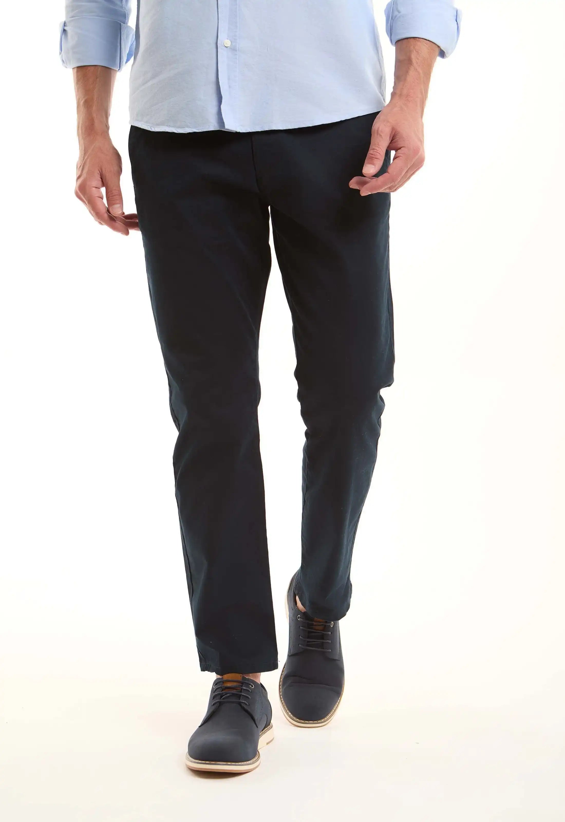 Stretch Cotton Tapered Chinos Pants