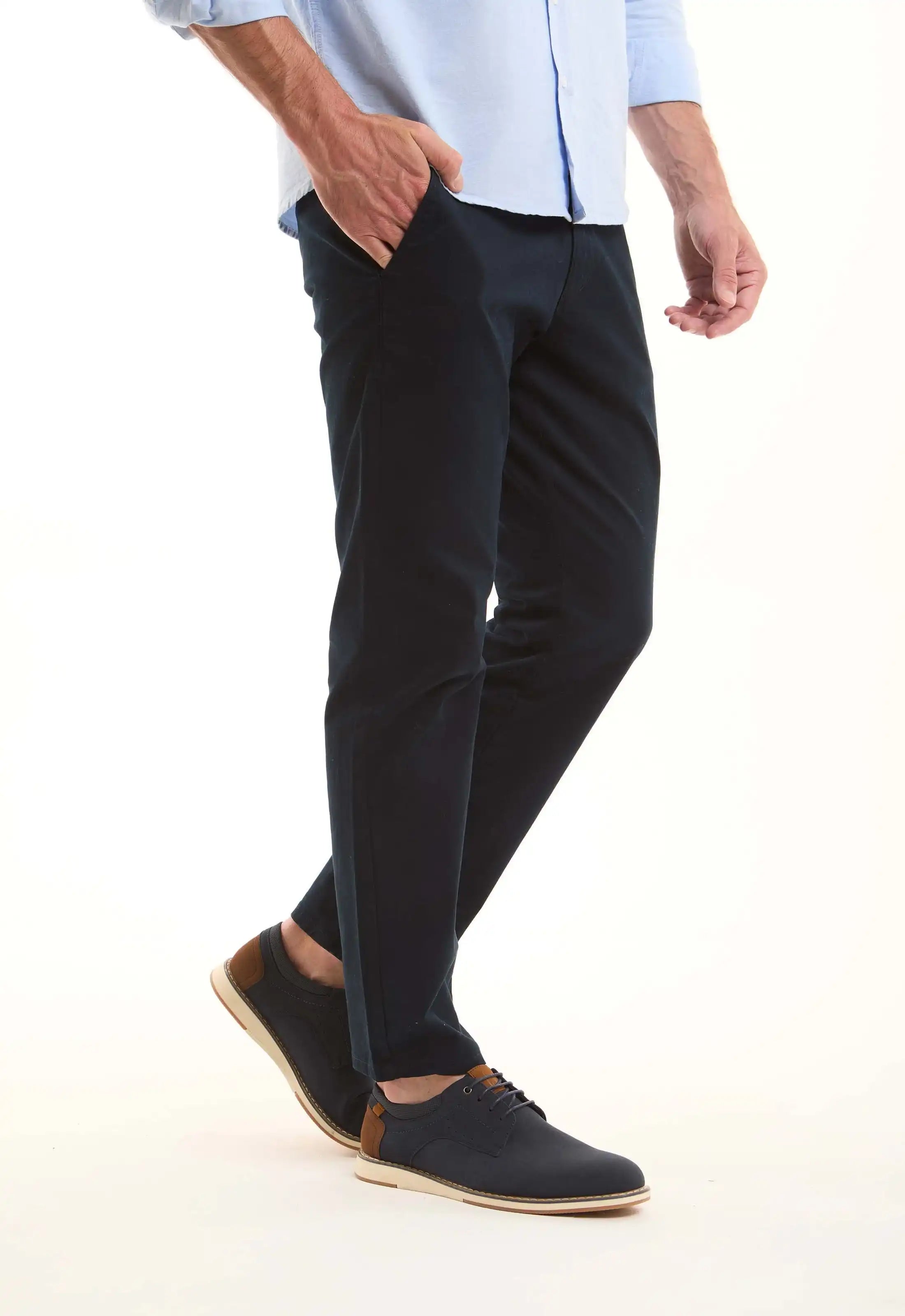 Stretch Cotton Tapered Chinos Pants
