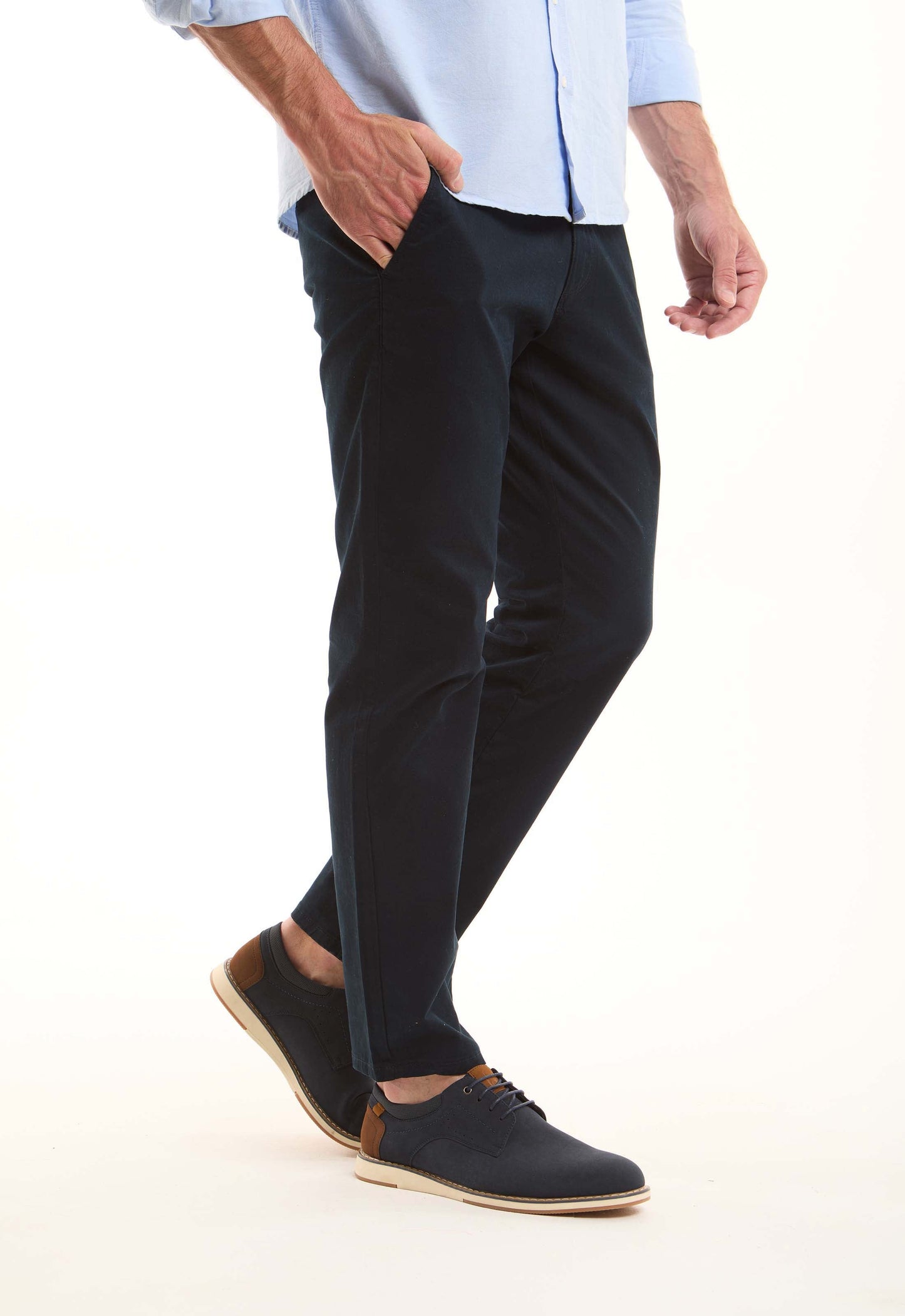 Stretch Cotton Tapered Chinos Pants