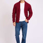 Men Regular Fit Cardigan Red