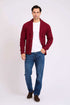 Men Regular Fit Cardigan Red