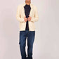 Men Regular Fit Cardigan Off White