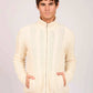 Men Regular Fit Cardigan Off White