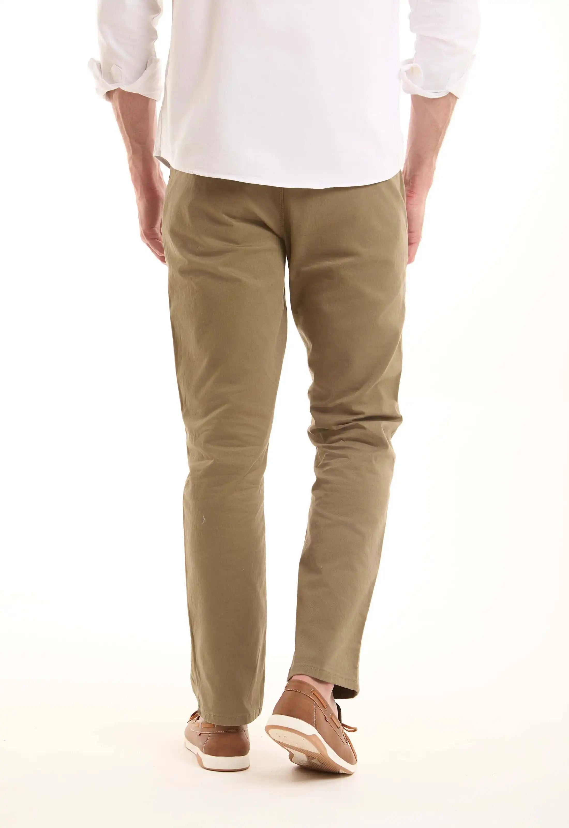 Stretch Cotton Tapered Chinos Pants