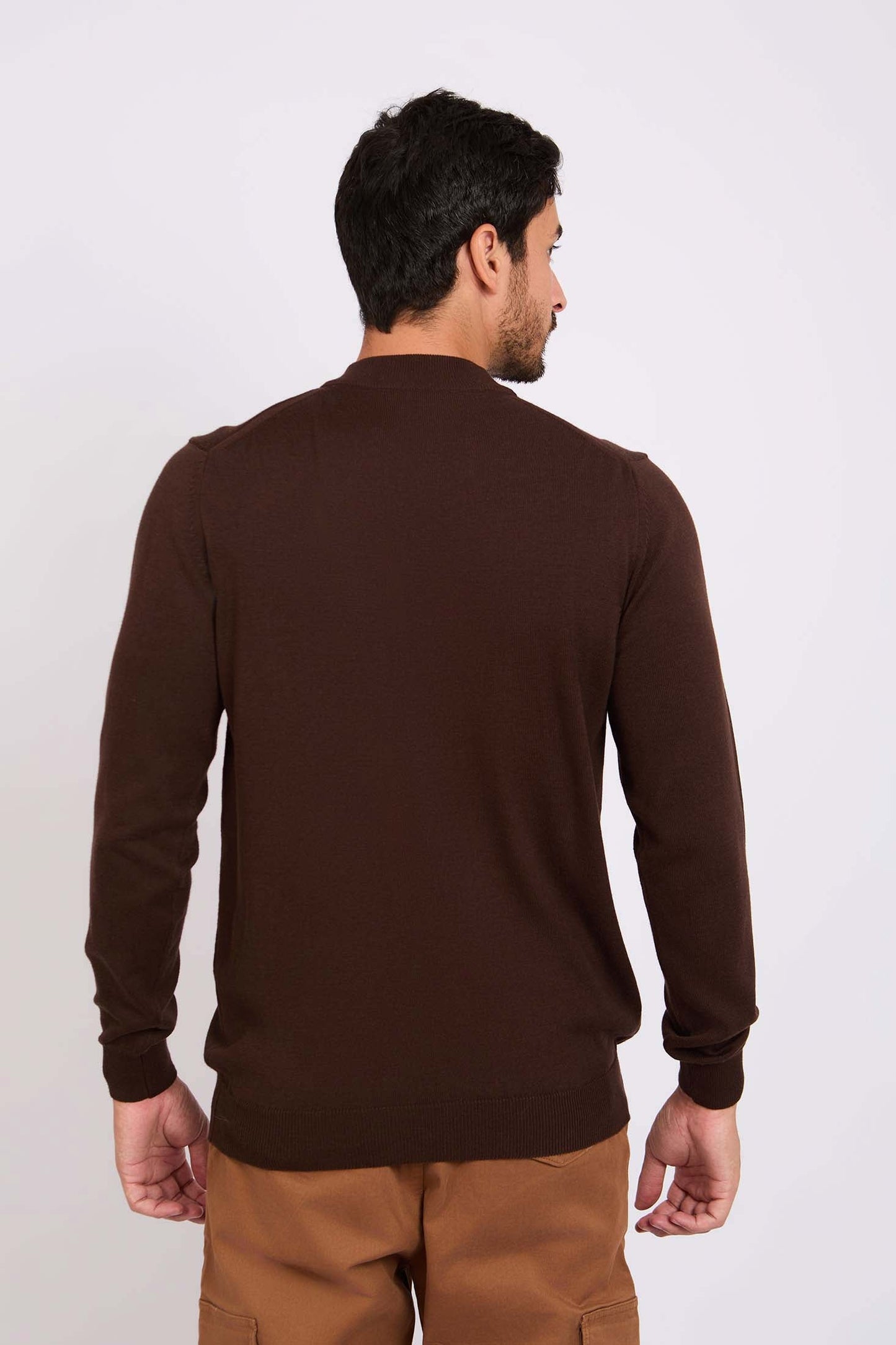 Slip On Solid Pullover with Turtle Neck