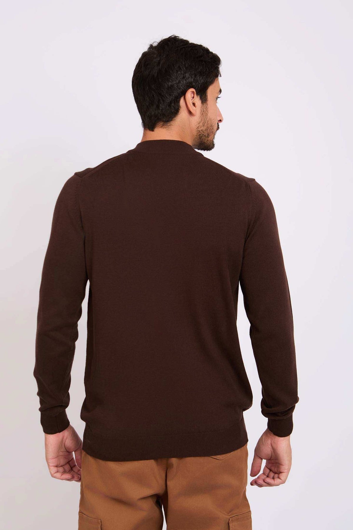 Slip On Solid Pullover with Turtle Neck