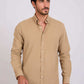 Men Regular Fit Shirt Brown