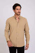 Men Regular Fit Shirt Brown