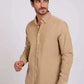 Men Regular Fit Shirt Brown