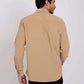 Men Regular Fit Shirt Brown