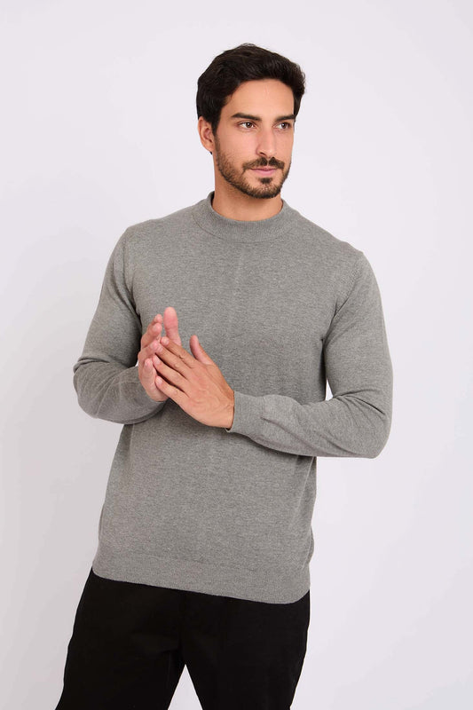 Slip On Solid Pullover with Turtle Neck