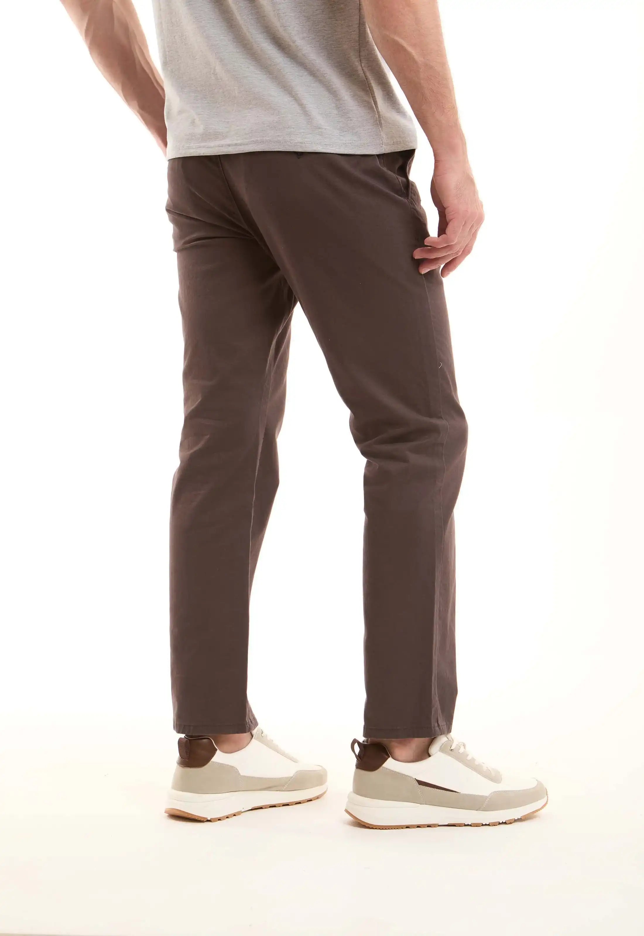 Stretch Cotton Tapered Chinos Pants