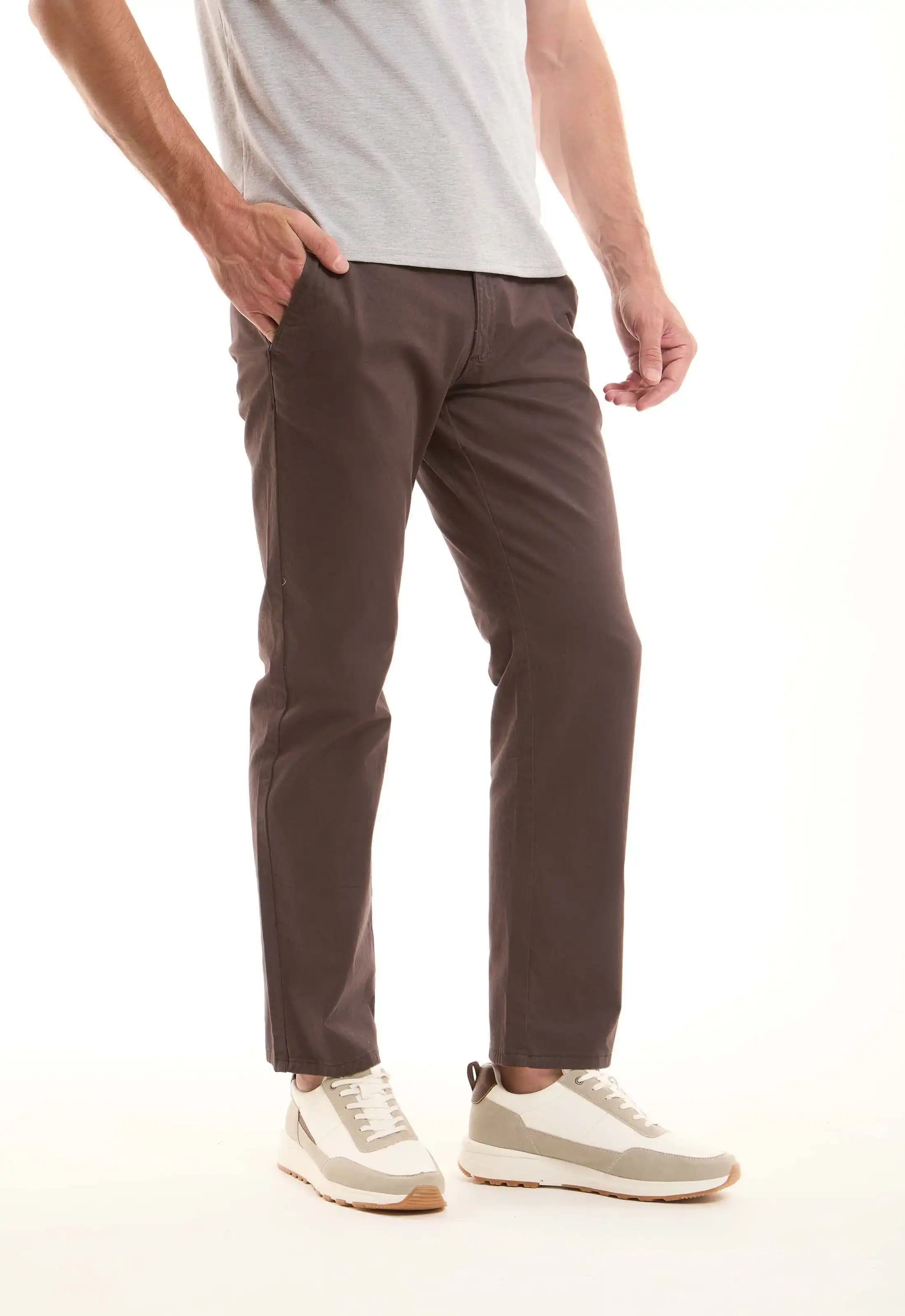 Stretch Cotton Tapered Chinos Pants