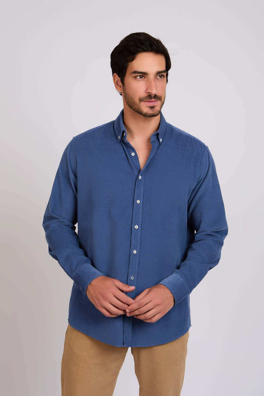 Men Regular Fit Shirt Blue
