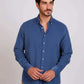 Men Regular Fit Shirt Blue
