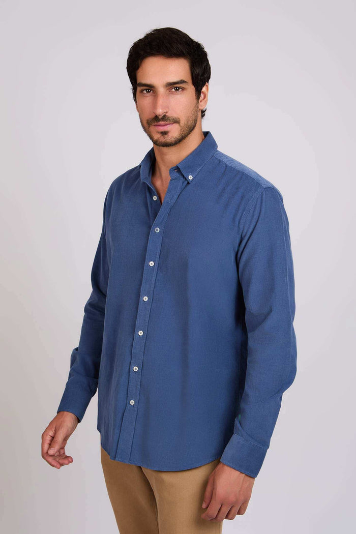 Men Regular Fit Shirt Blue