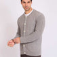 Men Cardigan Cable Grey