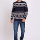Men Regular Fit Pullover Blue