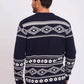Men Regular Fit Pullover Blue