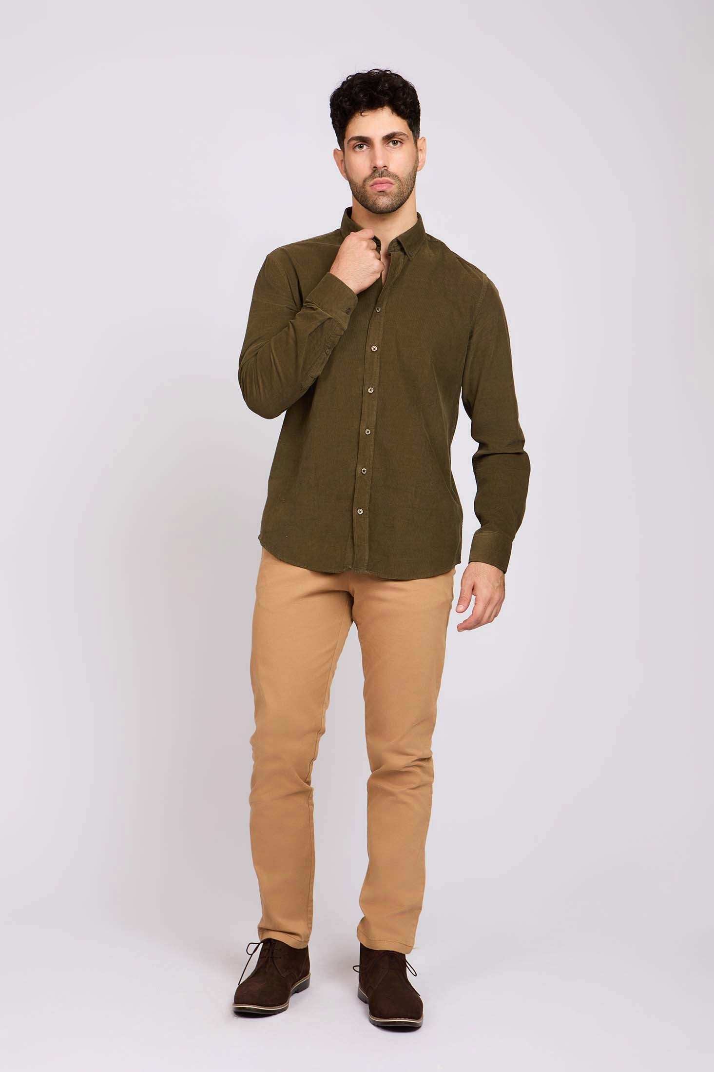 Men Regular Fit Shirt Green