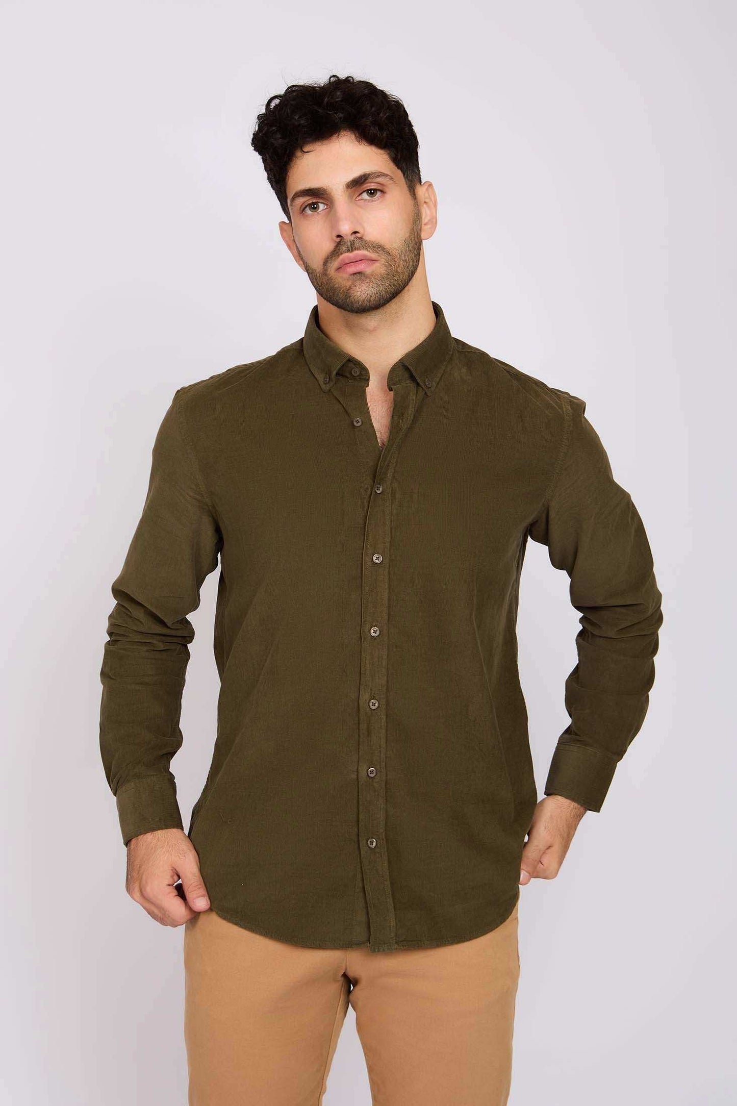 Men Regular Fit Shirt Green