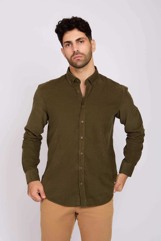 Men Regular Fit Shirt Green
