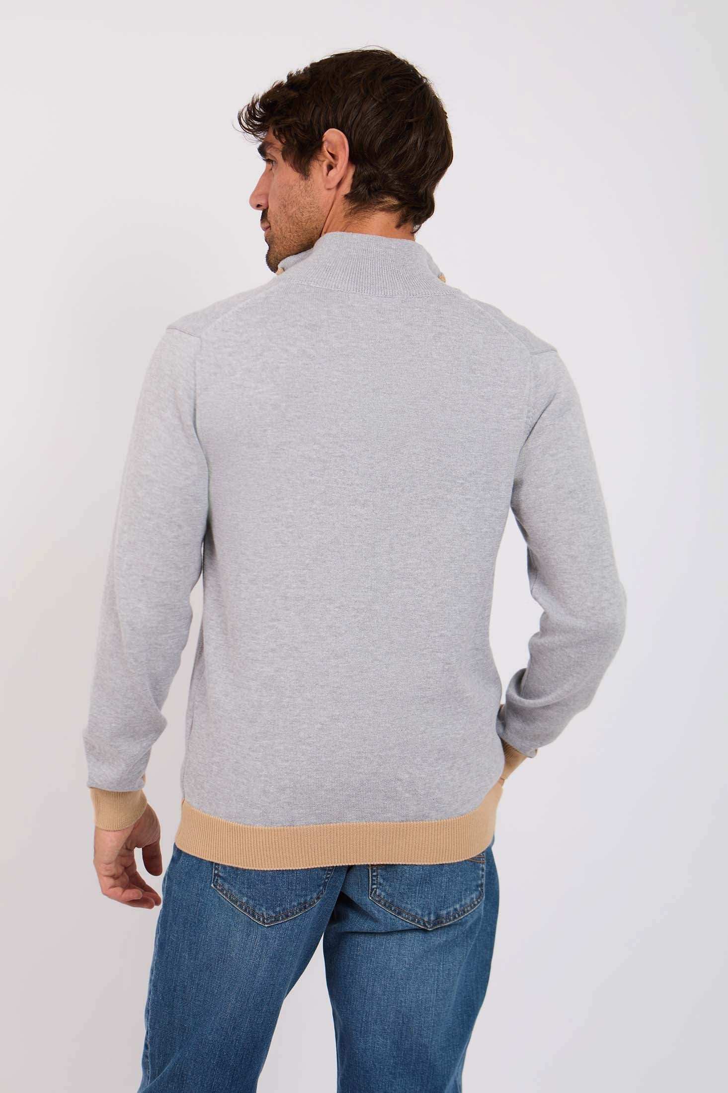 Men Regular Fit Cardigan Grey