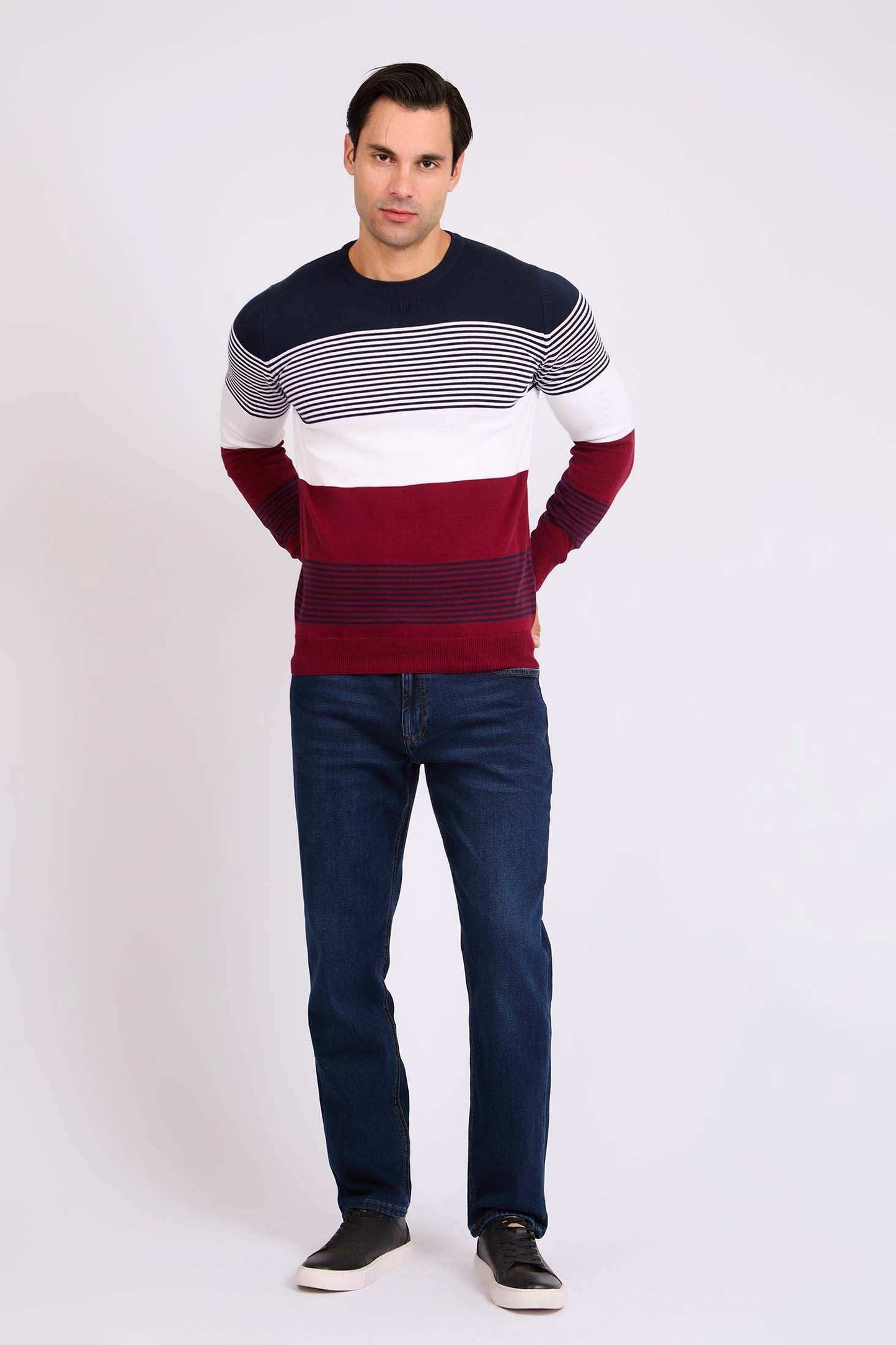 Men Regular Fit Pullover Red