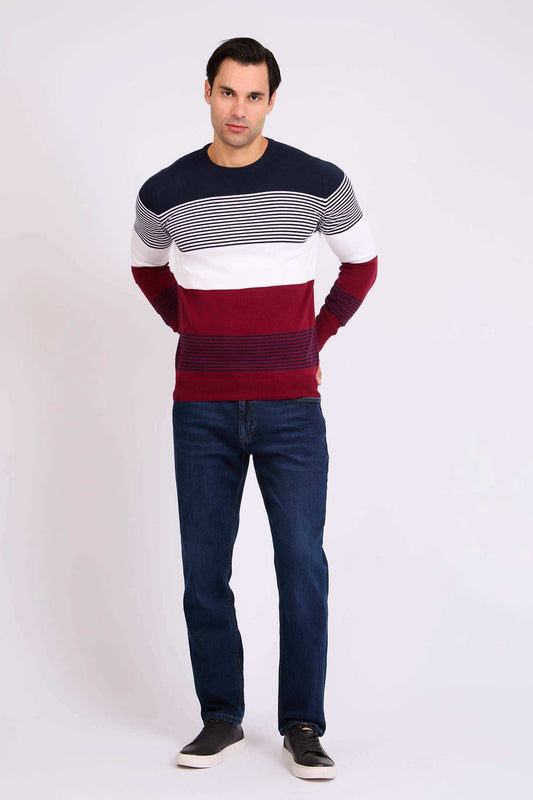 Men Regular Fit Pullover Red