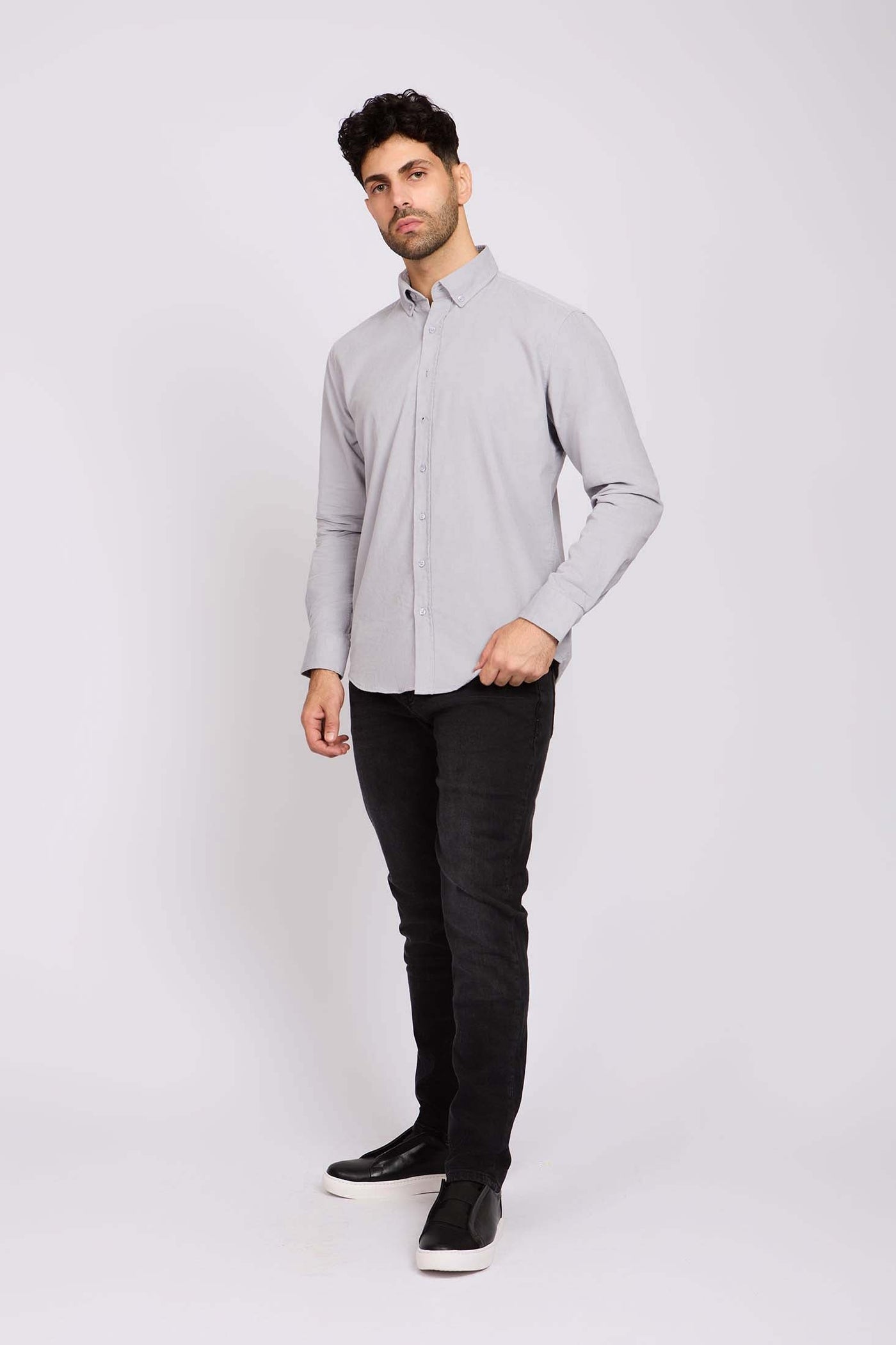 Men Regular Fit Shirt - Grey