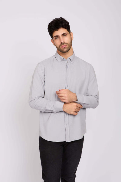 Men Regular Fit Shirt - Grey