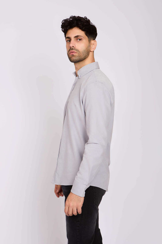 Men Regular Fit Shirt Grey