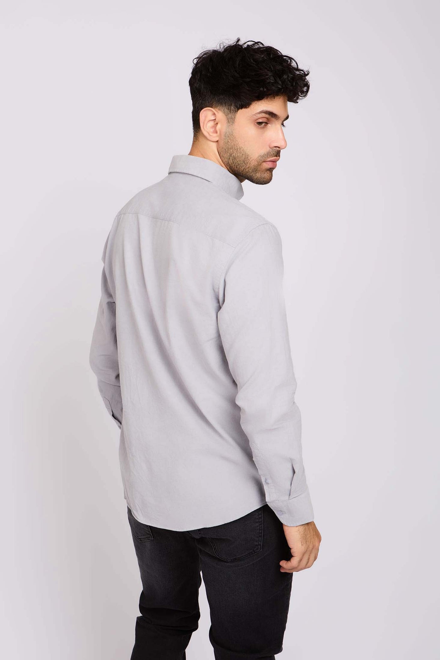 Men Regular Fit Shirt - Grey