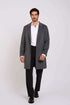 Men Regular Fit Coat Dark Grey