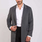 Men Regular Fit Coat Dark Grey