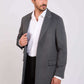 Men Regular Fit Coat Dark Grey