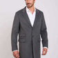 Men Regular Fit Coat Dark Grey