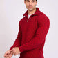 Men Regular Fit Pullover Red