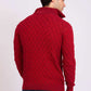 Men Regular Fit Pullover Red