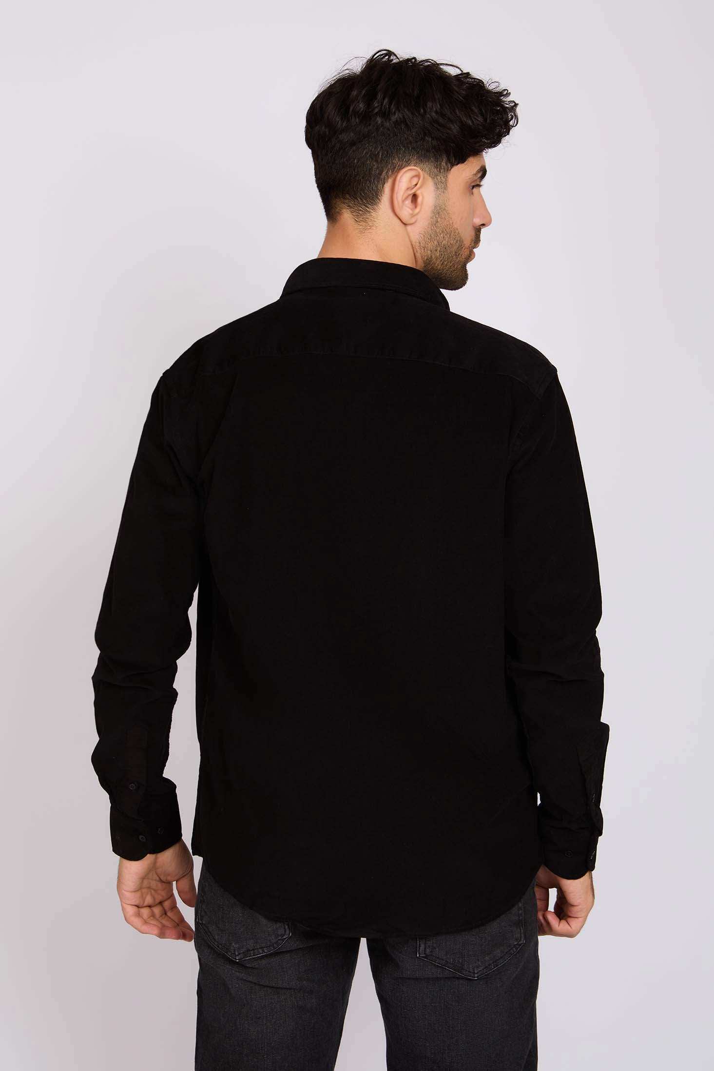 Men Regular Fit Shirt Black