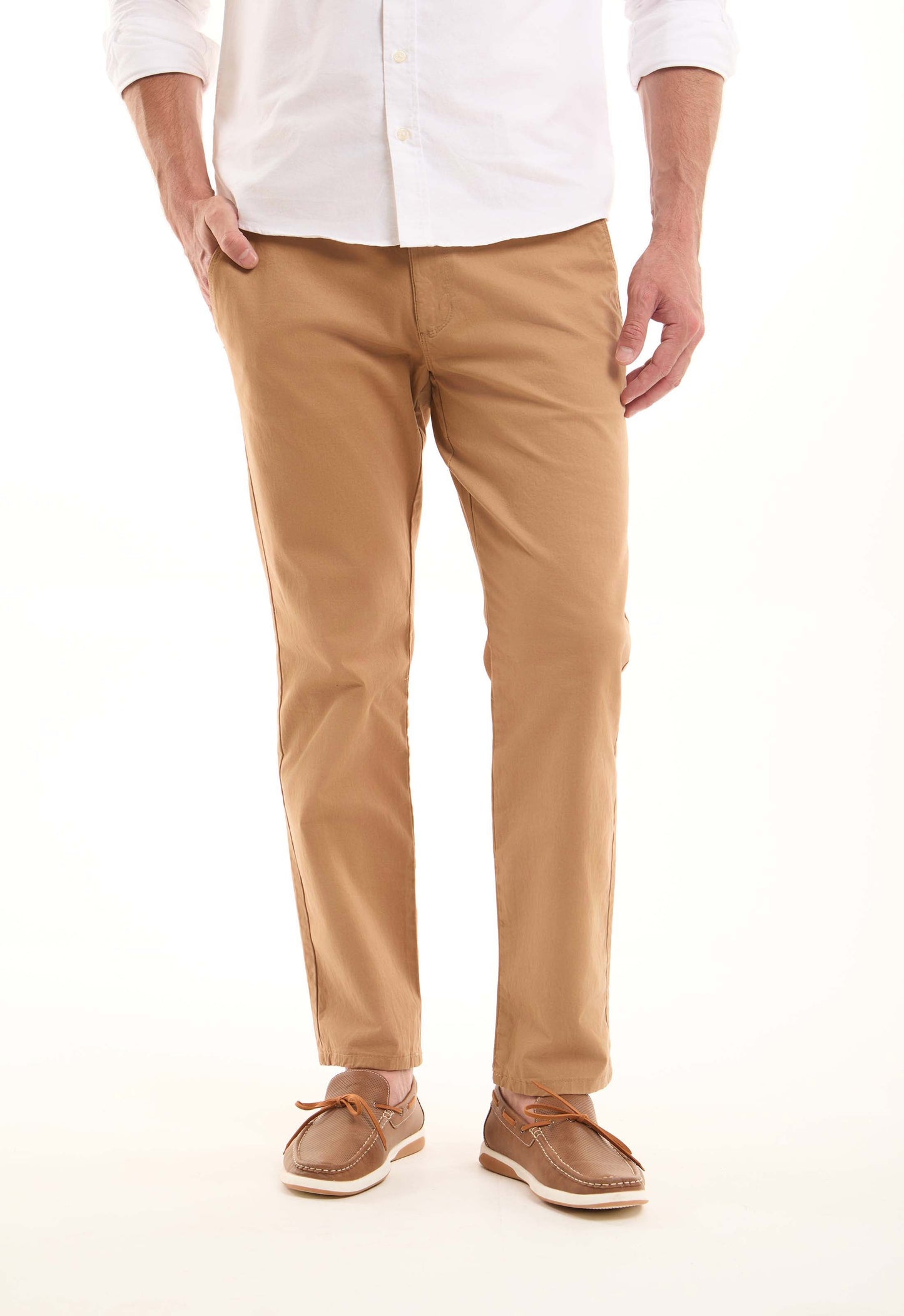 Stretch Cotton Tapered Chinos Pants
