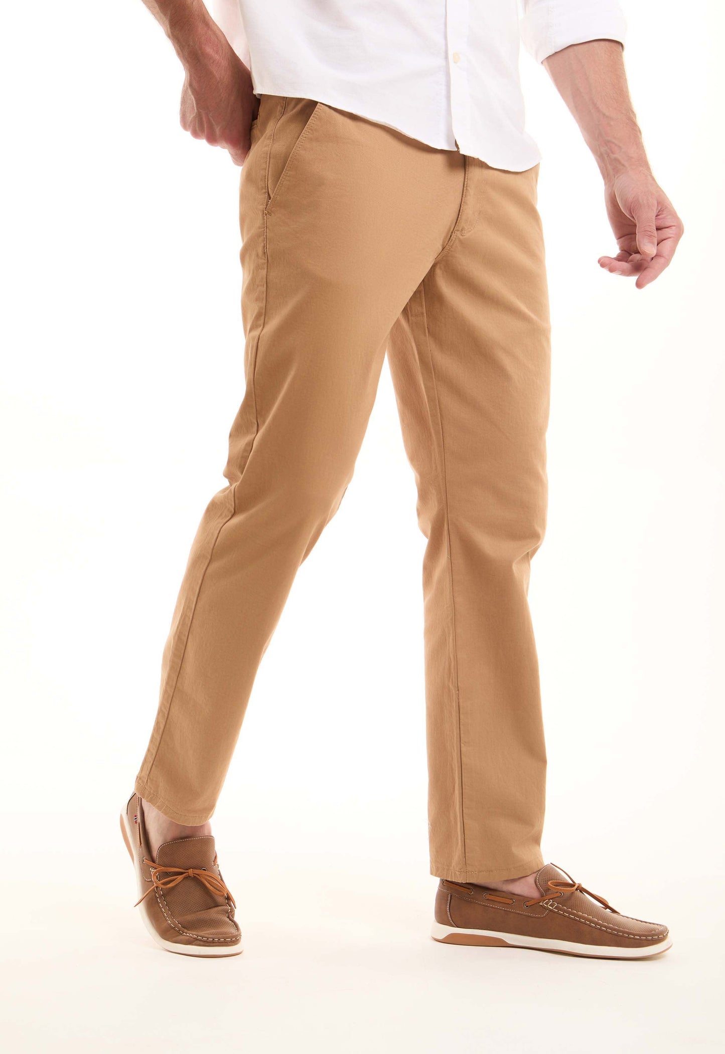 Stretch Cotton Tapered Chinos Pants