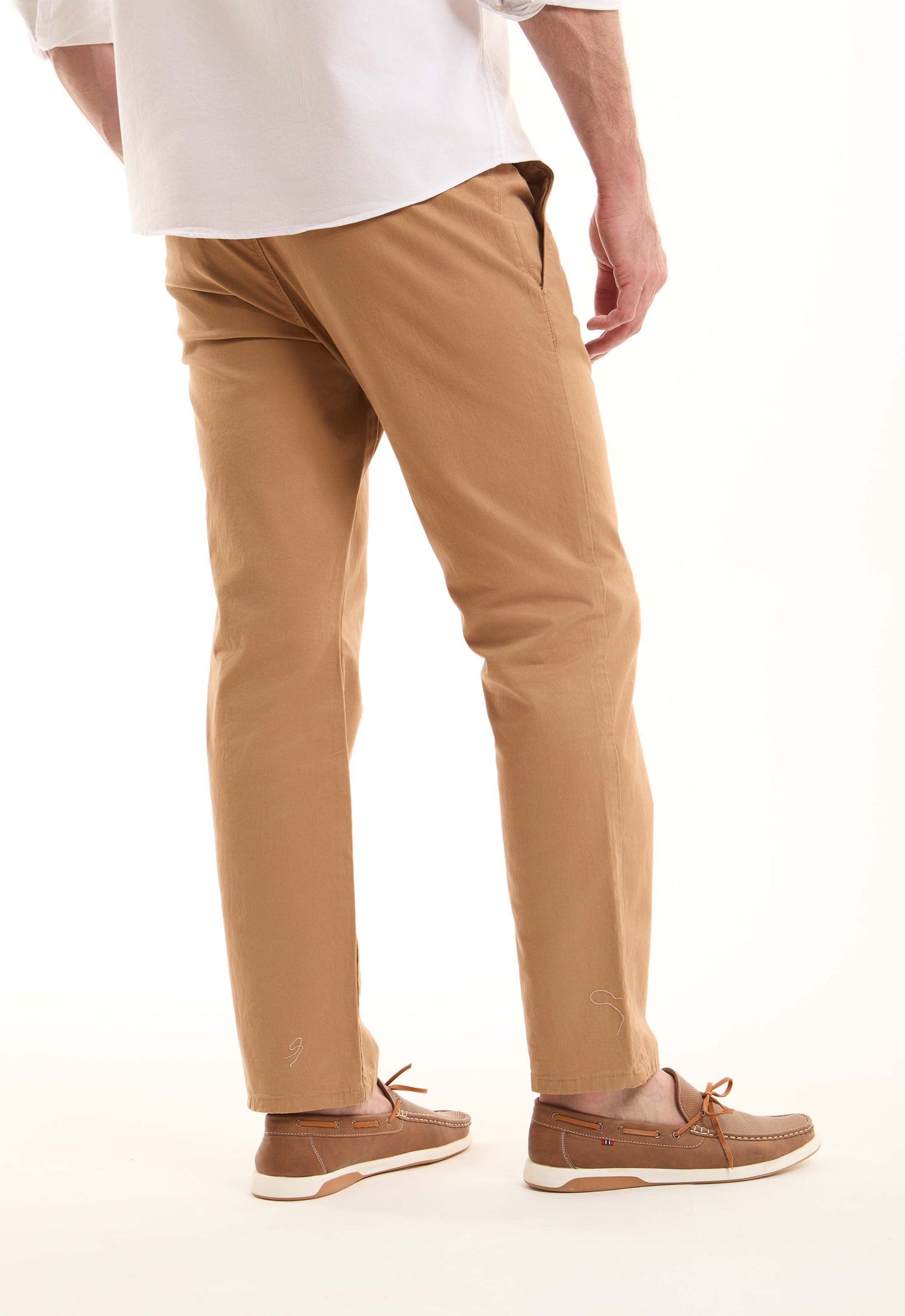 Stretch Cotton Tapered Chinos Pants