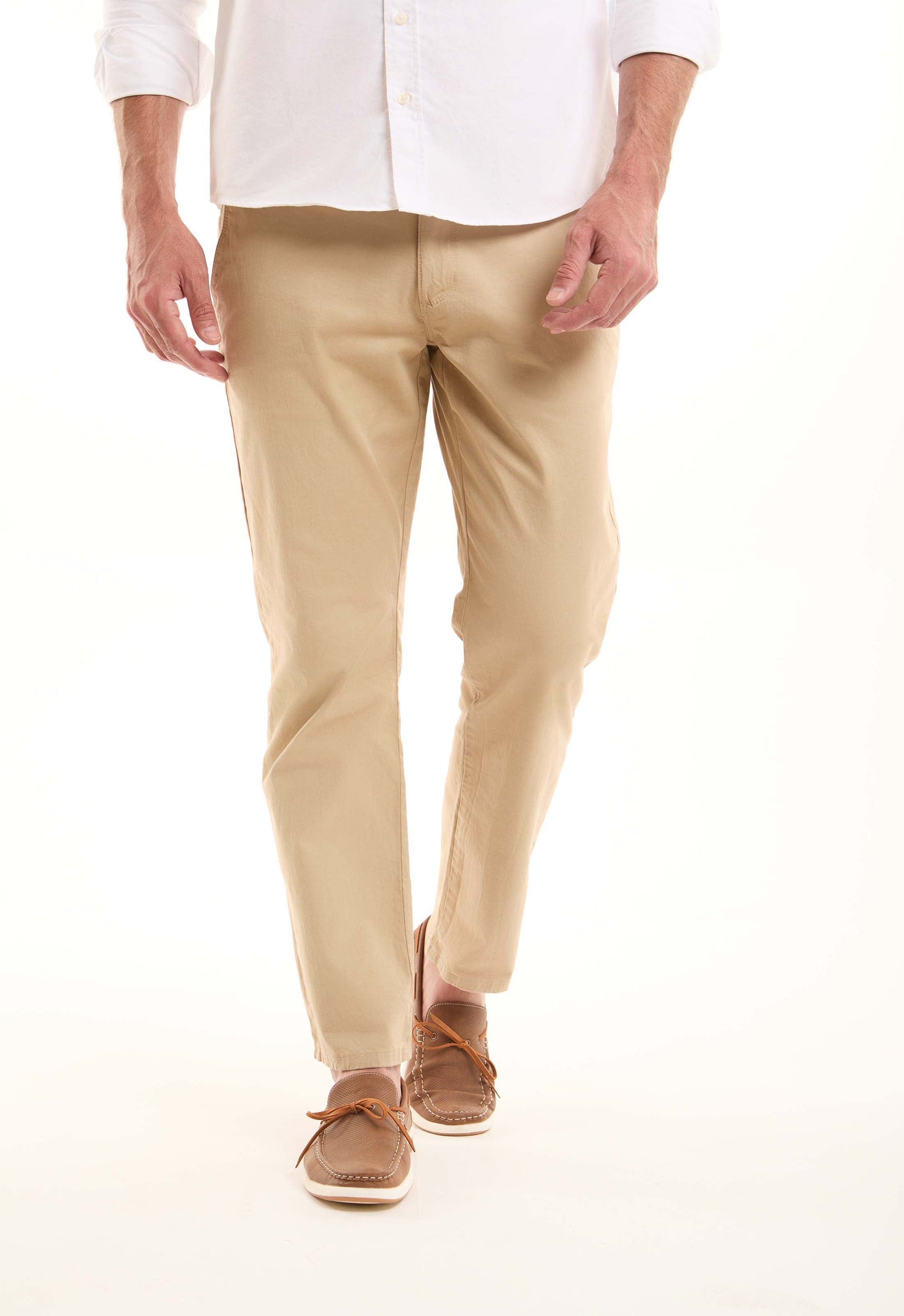 Stretch Cotton Tapered Chinos Pants