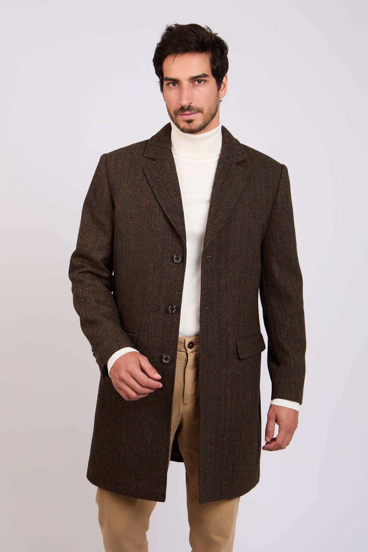 Men Regular Fit CoatMulticolor