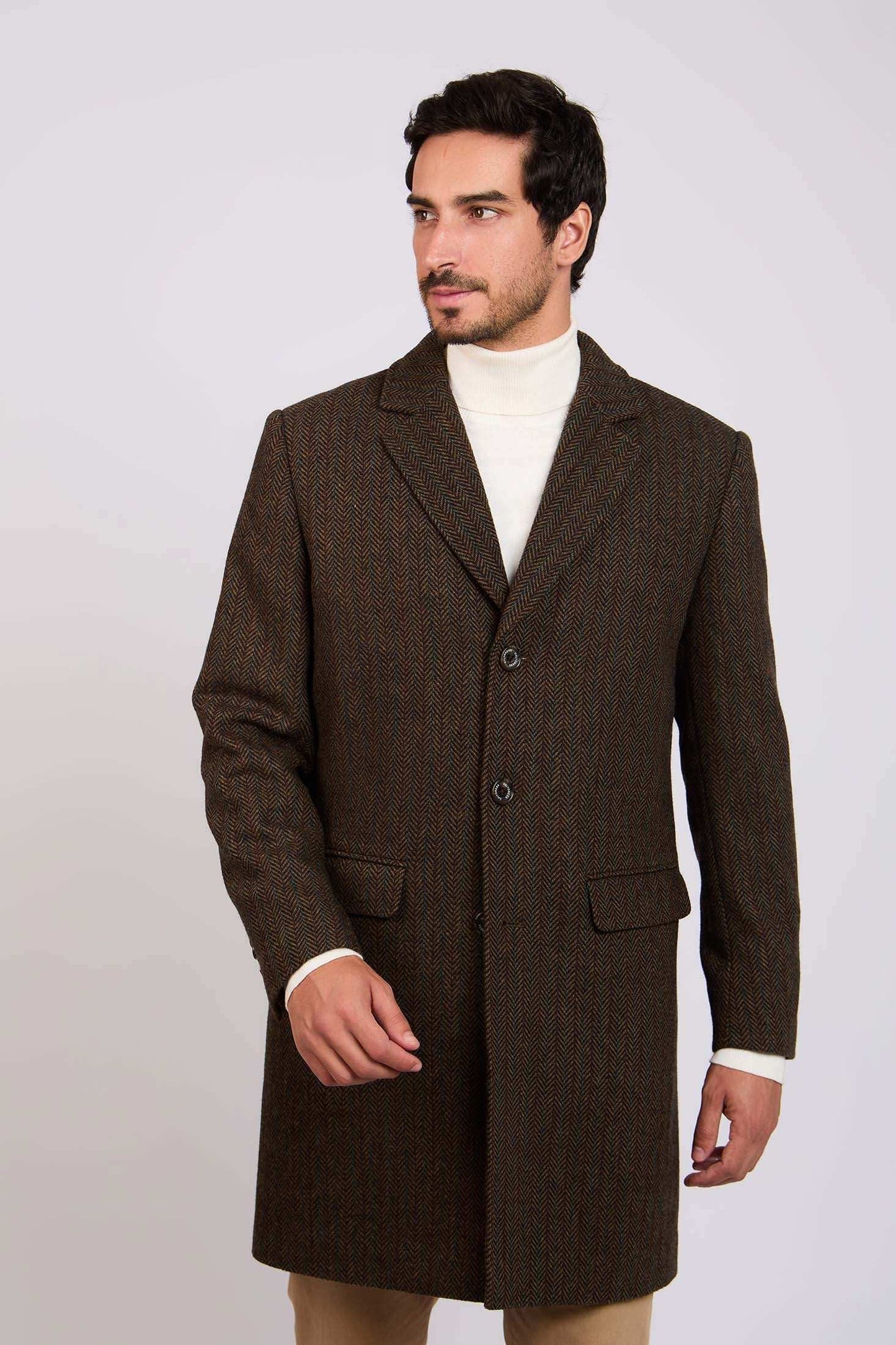 Men Regular Fit CoatMulticolor