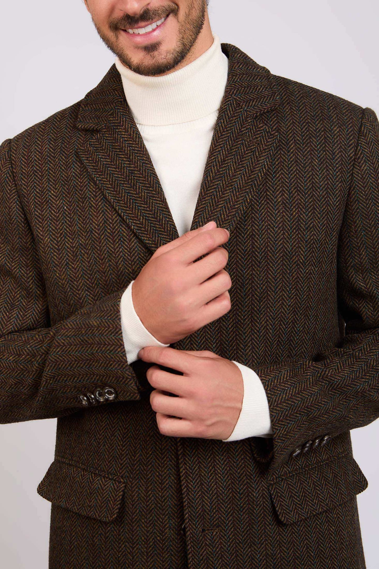 Men Regular Fit CoatMulticolor
