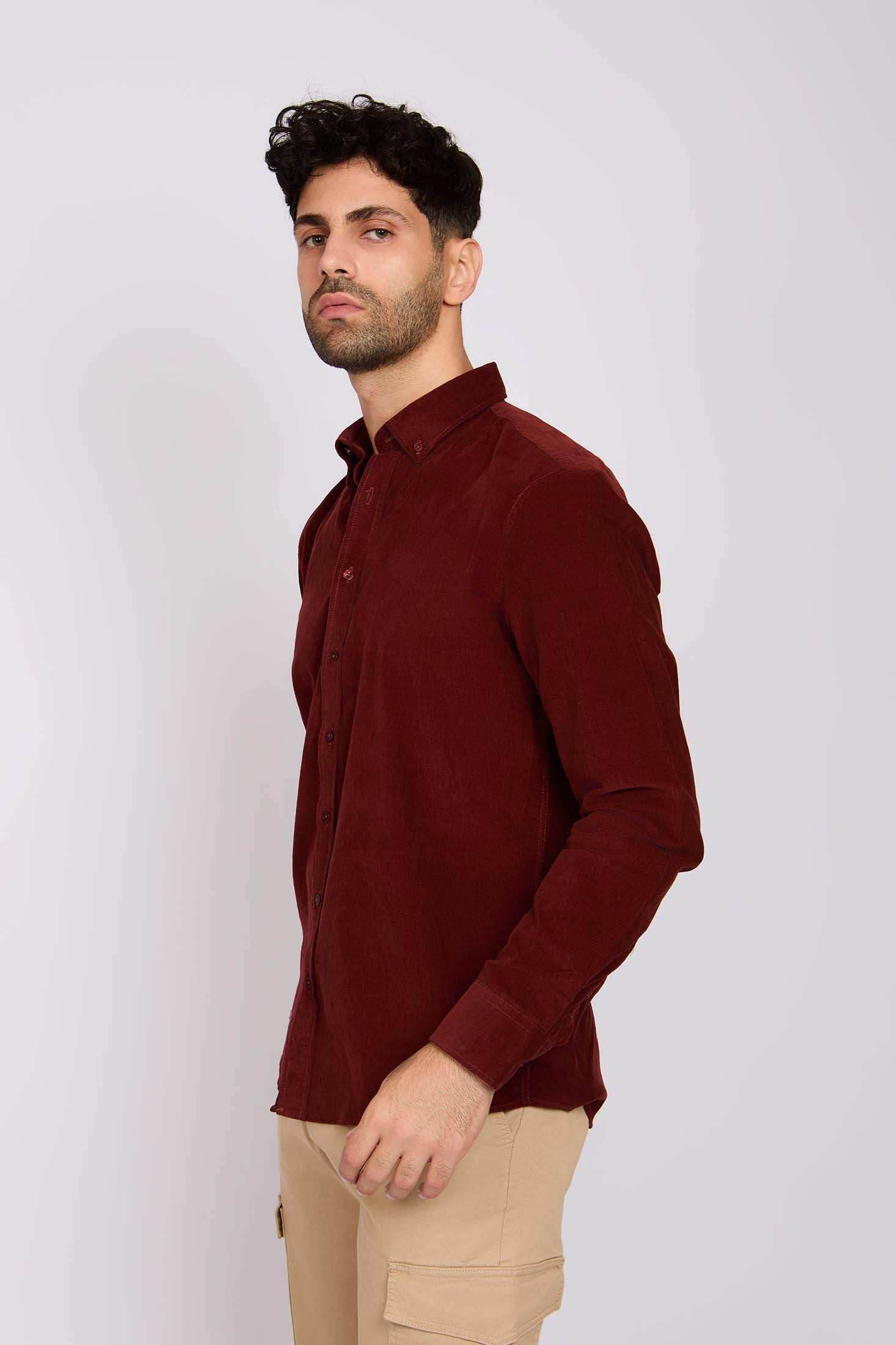 قميص رجالي عادي - رمادي